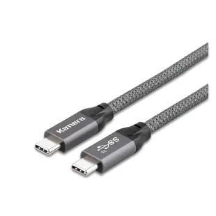 Kamera USB3.2 Gen2x2 雙USB-C PD高速傳輸充電編織線 0.5M 公對公 100W 4K UC32205