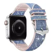 Glitter Silicone Leather Band Strap for Apple Watch Series 8 7 40 41 42 44 45mm