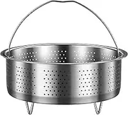 Steamer Basket Stainless Steel Steamer Insert with Handle and Leg Bracket Universal Steamer Pot Insert with Even Hole Fit Vegetable Steamer Dumpling Steamer Steamer Pot for Rice Cooker,Frying Pan
