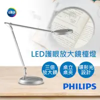 在飛比找e-Payless百利市購物中心優惠-【飛利浦PHILIPS】LED護眼放大鏡檯燈 PD039