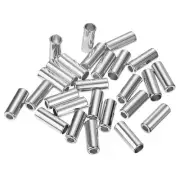 55pcs Metal Cord End Lock Drawstring Rope Stopper for Lanyard Bag Silver