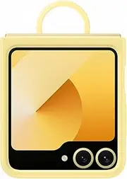 Silicone Case with Ring for Samsung Galaxy Z Flip 6, Yellow