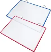 CAXUSD 2Pcs Clear File Storage Bags Portable Wall Hanging Organizer for Documents Receipts and Banknotes Folder Holders for Office Use