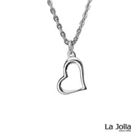 在飛比找momo購物網優惠-【La Jolla】戀愛輪廓 純鈦墜項鍊(銀色)