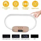 LED Desk Lamp Clock Fast Wireless Charger USB Rechargeable Table Bedside Lights