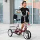 腳踏三輪車 老人三輪車 接送車 上海永久三輪車老人腳踏代步便攜小型單車人力成人傢用帶貨自行車