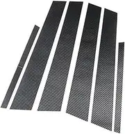 MKVAXR 6 Pcs Car Door Window Pillar Post Cover Trim, for Mazda, CX-30 2020-2023,A-Black Car Window Trim Cover(Black B-Carbon Fiber Look)
