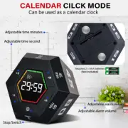 CountdownPositive Timer Magnetic Cube Timer Hexagon Visual Flip Electronic Timer