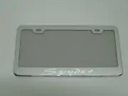 *SPYDER* ECLIPSE mirror Stainless Steel license plate frame w/s.caps (SB)