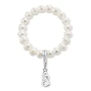 Buy Pearl Bracelet & 2 Hearts Charm Set by THOMAS SABO Australia online - THOMAS SABO Australia