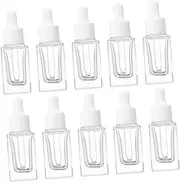 VICASKY 10pcs Clear Glass Dropper Bottles Essential Oil Dispensers with Caps Travel Friendly Design for Outdoor Use for Perfume and DIY Projects