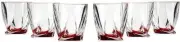 Bohemia Crystal 943400011(6) 11 Oz. Whisky Glasses with Red Base, 6-Piece Set