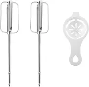 Egg Beater Replacement Parts Silver Stainless Steel，Compatible for Kenwood，HM520/530/620/320 Handheld Electric Mixer