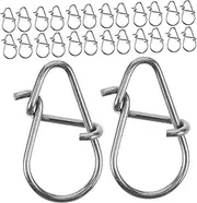 Toddmomy 100pcs Lure Tools Fishing Clip Fishing Clips Lure Making Supplies Bait Keeper Bait Holder Fish Tackle Stainless Steel Silver