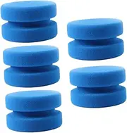 NOLITOY 5 Pcs Double Sided Waxing Polishing Cleaning Sponges for Car Kitchen Bathroom Extra Thick Durable Non Scratch Blue Sponges for Surface Cleaning