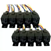 10 Absolute 12V 30/40 Amp SPDT Automotive Marine Bosch / Tyco Style 5 Pin Relay