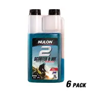 6 x Nulon 2 Stroke Scooter & MX Motorcycle Engine Oil Low Smoke 1L MC2ST-1