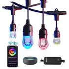 HVS Smart Outdoor String Lights LED 72Ft (2 packs of 36ft) Color Changing RGB...