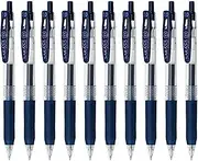 Zebra Sarasa Clip 1.0 Retractable Gel Ink Pen, Rubber Grip, 1.0mm, Blue Black Ink, Value Set of 10