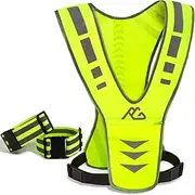 GoxRunx Reflective Running Vest Gear with Reflective Bands for Women Men Safety Reflective Vest for Walking Running Cycling at Night