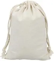 AIMALL 10-100x Canvas Bags Drawstring Storage Bag Bulk Linen Calico Cotton Tote Gift, Reusable, Versatile Use