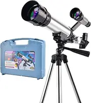 [HONPHIER] Refractor Telescope Children Beginners Portable 60 mm Telescope Astronomy Telescopes with Tripod Star Finder Lens for Astronomy Beginners Children's Telescope Set Science Toy