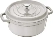 Staub Cast Iron 7 Qt Round Dutch Oven, White Truffle - Brand New in Original Pkg