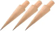 [Gatuida] Pizzelle Roller Krumkake Pastry Tool, 3pcs Wood Ice Cream Cone Mold Wooden Mini Waffle Cones Pastry Decorating Baking Pastry Tool Cone Mold Pizzelle Makers Pastry Roller