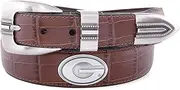 Zeppelin Products Inc. NCAA Georgia Bulldogs Crocodile Tip Leather Concho Belt
