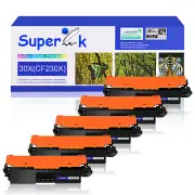 5PK Black CF230X Toner Cartridge Compatible HP HP Printers M203d M203dn M203dw