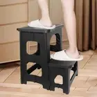 2 Step Stool Portable Sturdy Folding Step Stool for Kitchen Garage Car Wash