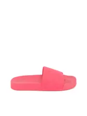 Pink Rubber Intrecciato Slides