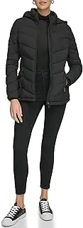[Calvin Klein] Women's Light-Weight Hooded Puffer Jacket
