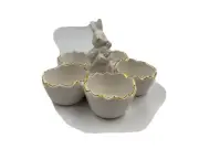 Yankee Candle Ceramic 7x2in Gold Ear Bunny Votive Holder Set BB01B14001