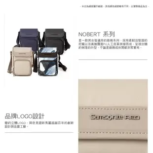 Samsonite RED 新秀麗 迷你斜肩包/側背包/斜背包/肩背包/女包 NOBERT 輕量中性簡約_黑/藍/米