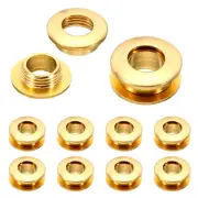 8mm(1/3 Inch) Solid Brass Hole Eyelets, 10 Pcs Arc Surface Grommets, Brass Tone