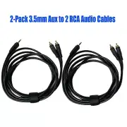 2Pcs 8ft 3.5mm Aux to 2 RCA Cable Adapter Audio Cables for Stage Speaker System