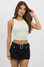 Grey Tank Top Rib - Size 16XL, Women's Tank