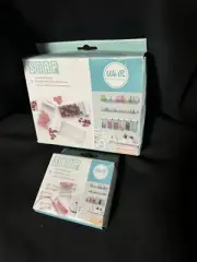 American Crafts We R Memory Keepers 3 Storage Bottles and Ribbon clips READ