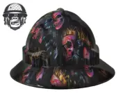 Custom Hydrographic Safety Hard Hat KINGS & QUEENS PRO CHOICE WIDE BRIM