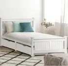 Single Wooden Bed Frame Timber RIO Kids Adults Storage Drawers