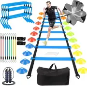 Speed Agility Training Equipment Set - Includes Agility Ladder, Running Parachut
