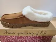 New MUK LUKS Women's Brown Mule Slippers Size 9.5 Tags attached in Box (7665897)