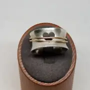 925 Sterling Silver Spinner Ring Heart Symbol Unique Romantic Jewelry For Her