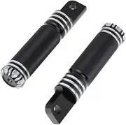 HDBUBALUS Motorcycle Foot Pegs Knurled Surfaces Footrests Front Rear Footpegs Fit for Harley Touring Sportster Softail Dyna Black