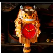 Studio Ghibli Pendulum Wall Clock My Neighbor Totoro Cat Bus Japan NEW Rare FS