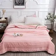 Silk Cooling Blanket, Cooling Blanket Queen, Full Size Thin Summer Comforters Ice Silk Quilt (C,180 * 220mm)