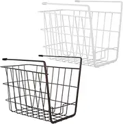 [Cabilock] 2pcs Under Shelf Storage Basket Mesh Storage Basket Hanging Baskets Pull Out Cabinets Shelf Under Shelf Baskets Iron Wire Hanging Baskets for Kitchen, Pantry, Bathroom