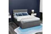 Artiss Bed Frame Double Size Gas Lift Grey TIYO