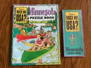 Vintage HIGHLIGHTS WHICH WAY USA? MINNESOTA State Facts Puzzle Book & Map